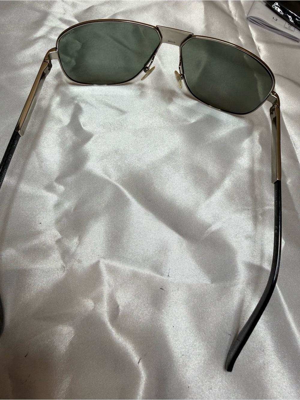 Salvatore Ferragamo SF137SP Polarized Aviator Sunglasses Gunmetal Italy - Picture 10 of 15